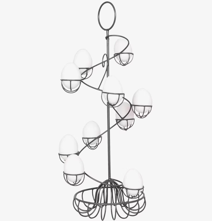 Bild av stilren och funktionell äggställning i metall