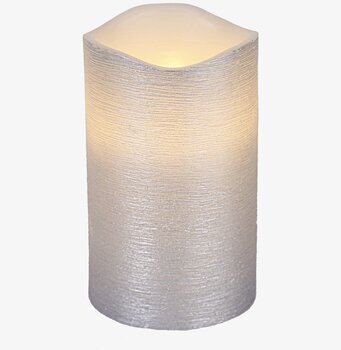 Bild av elektriskt vaxljus i silver med elegant design