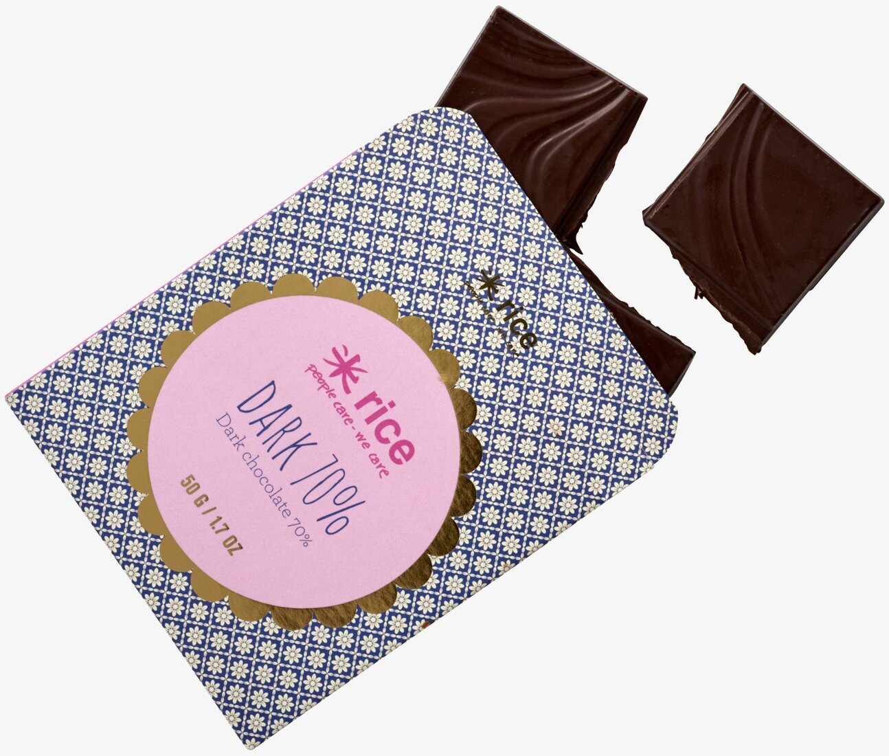 Bild av elegant förpackad mörk choklad 70% kakao